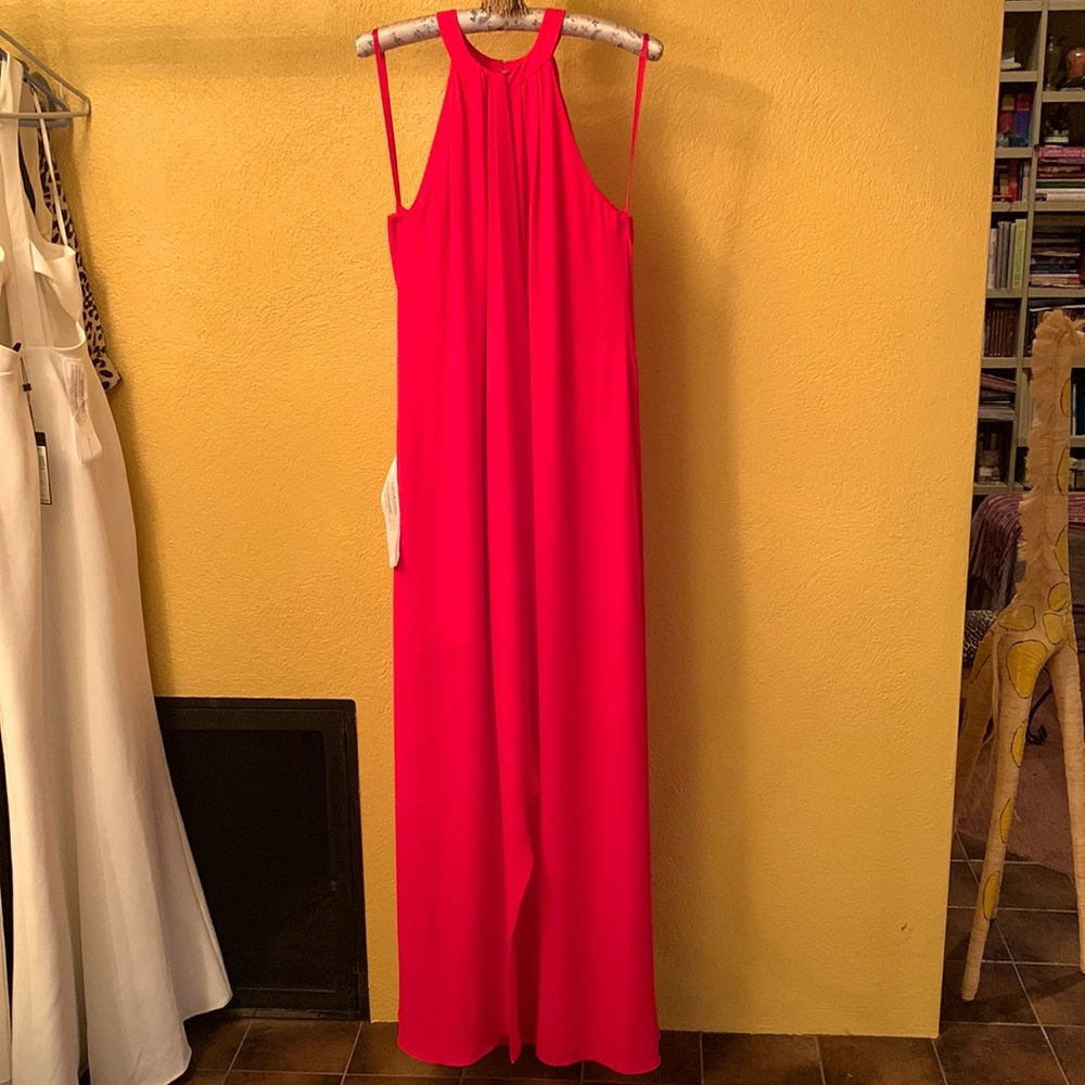 BCBG Long Gown, Jewel Red, NWT, Size Small.